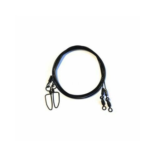 Поводки Контакт троллинг в оплётке AFW 1 х 7, 50см, 40кг (2шт)