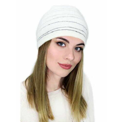 фото Шапка lemmex шапка "элая", размер 55-56, белый