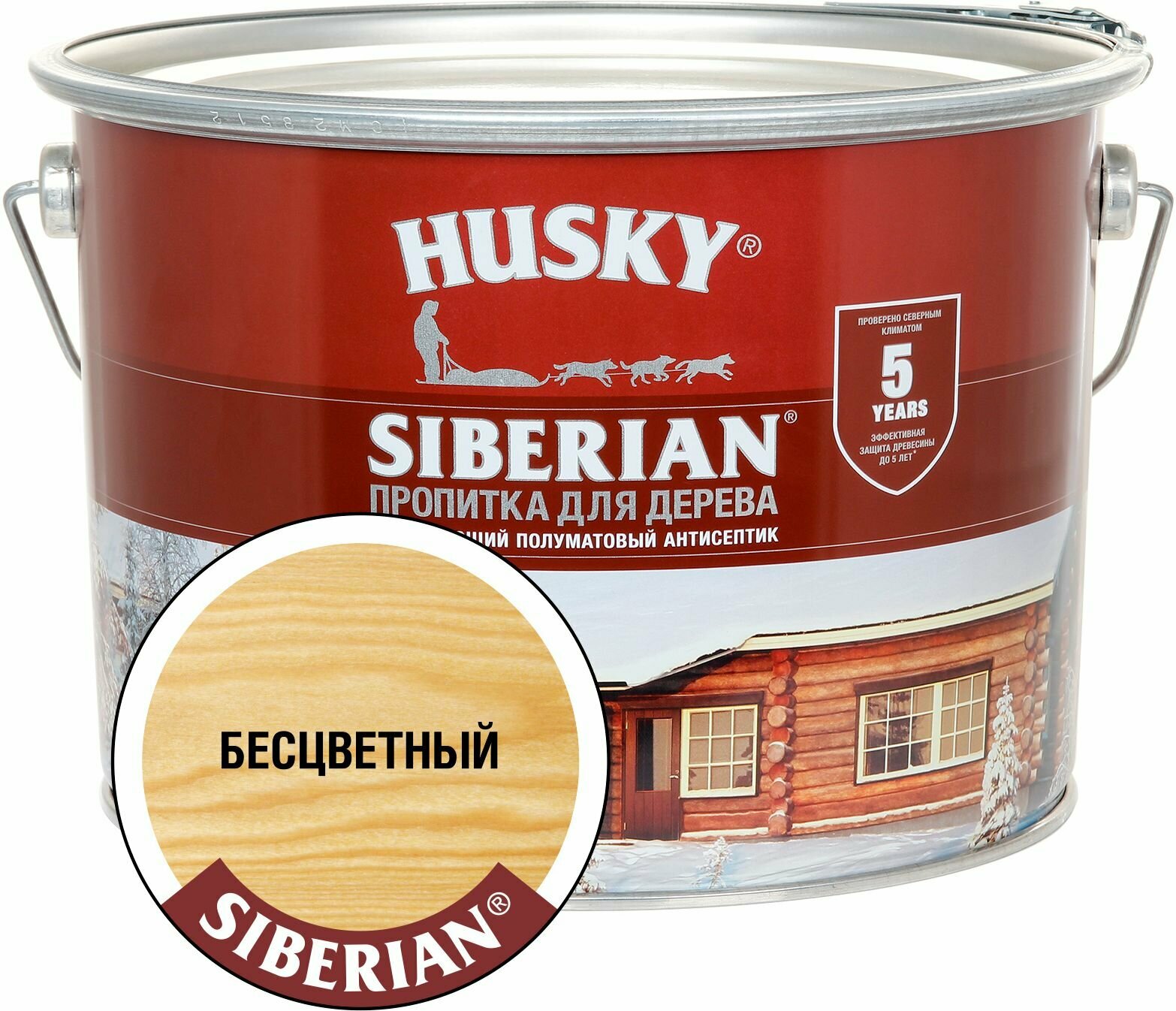 Антисептик HUSKY Siberian бесцветный 9 л полуматовый