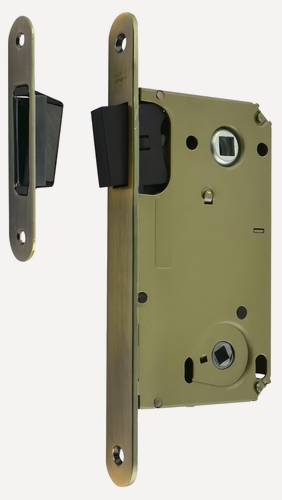 Изображение товара Дверной замок магнитный под фиксатор Loid 2090 B AB античная бронза