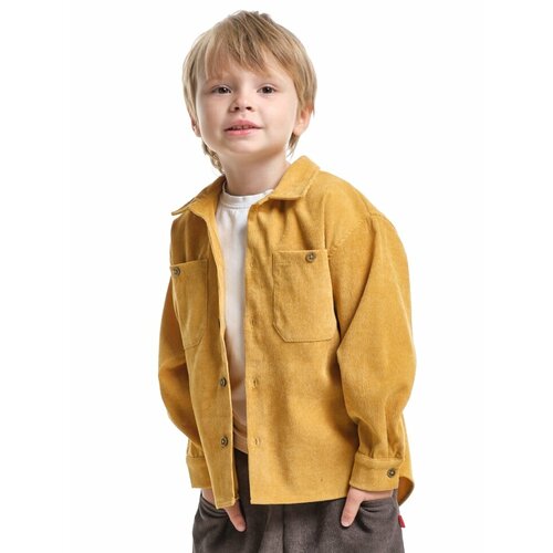 Рубашка Mini Maxi, размер 116, горчичный куртка эврика размер 116 60 51 горчичный