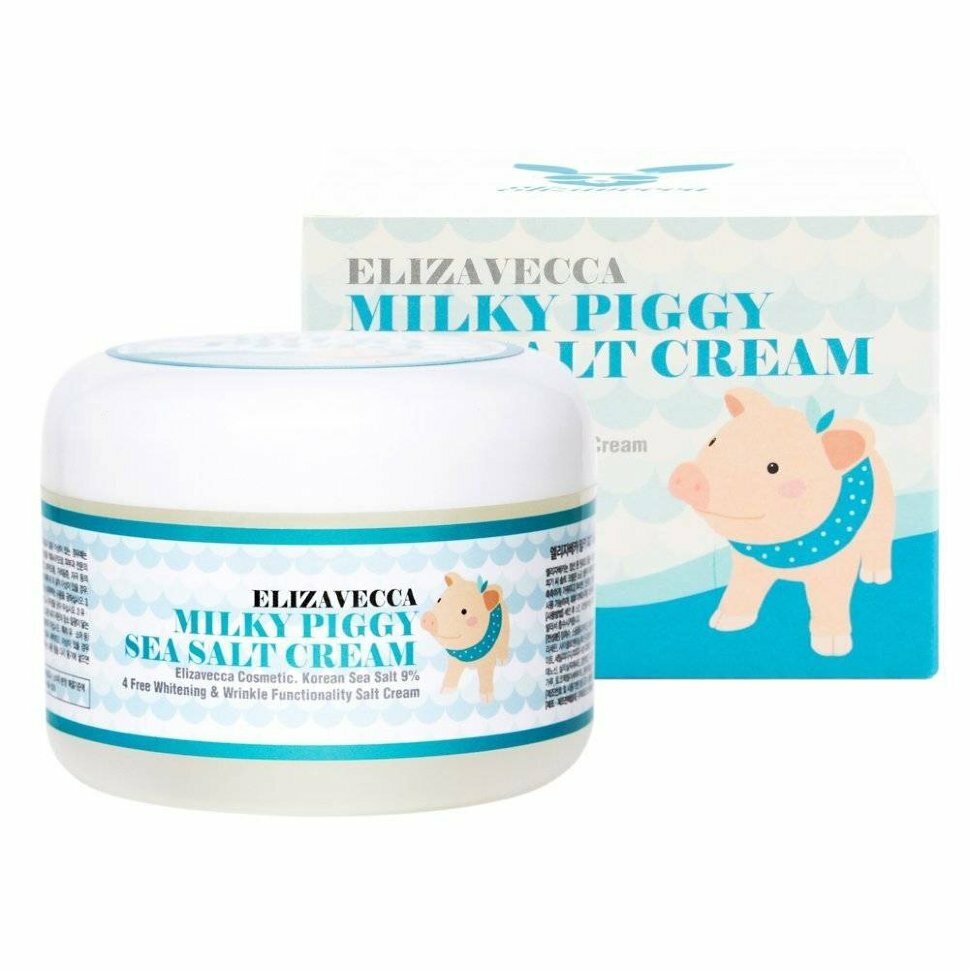 Elizavecca Milky Piggy Sea Salt Cream – увлажняющий крем для лица, 100мл