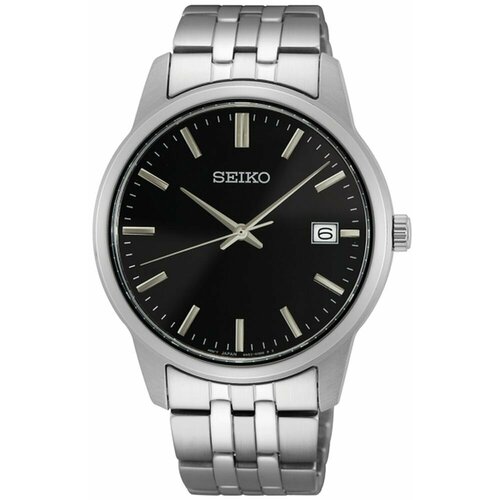фото Наручные часы seiko classic sur401p1, черный, серебряный