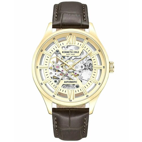 Наручные часы KENNETH COLE Automatic KCWGE0027202, бежевый, золотой