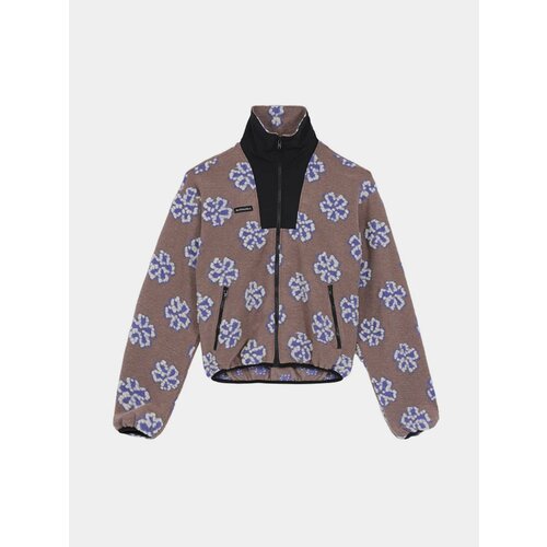 Толстовка Bluemarble Flower Fleece Track Jacket, размер S, коричневый