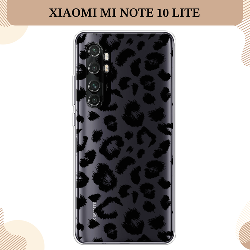 Силиконовый чехол Окрас леопарда фон на Xiaomi Mi Note 10 Lite / Сяоми Ми Нот 10 Лайт, прозрачный
