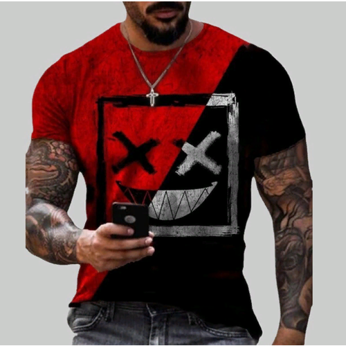 фото Футболка, размер xl, черный, красный нет