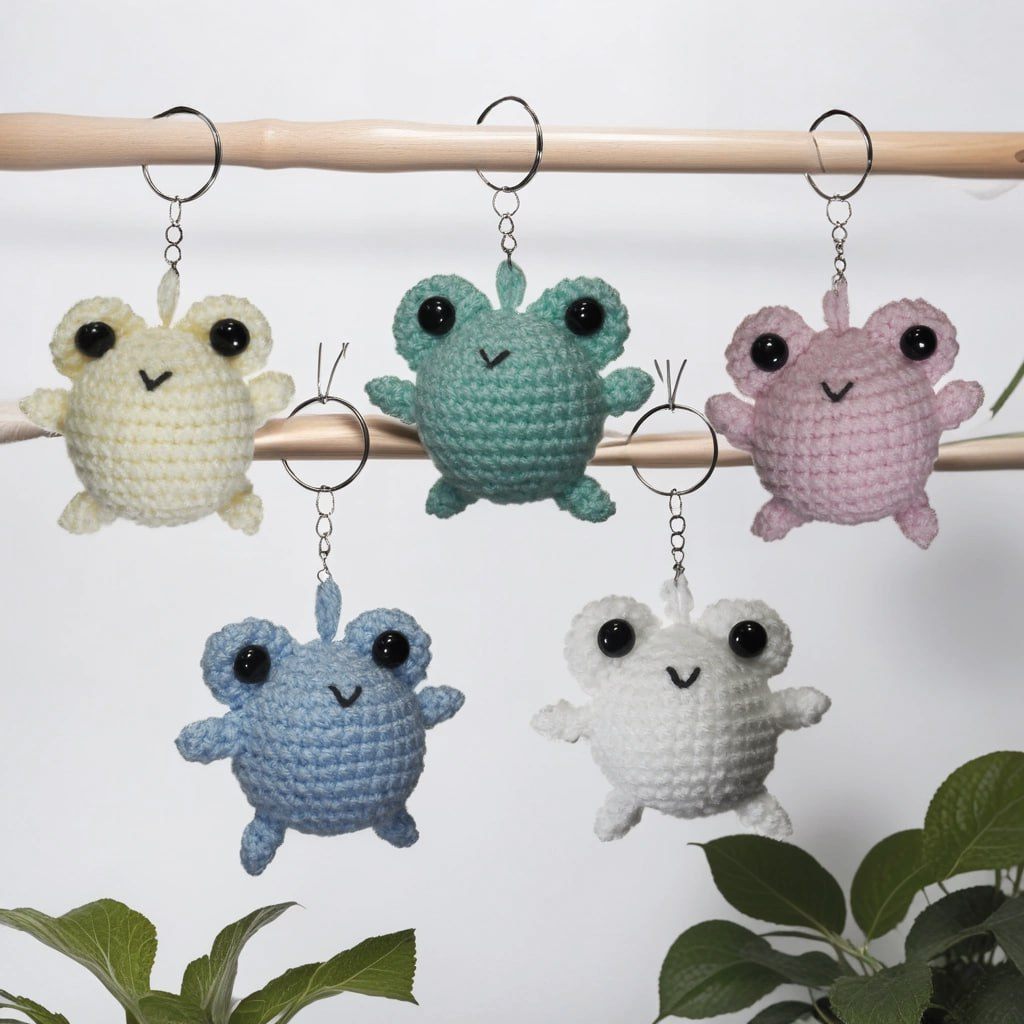 Набор для вязания "crochet internet" брелок жабка синяя