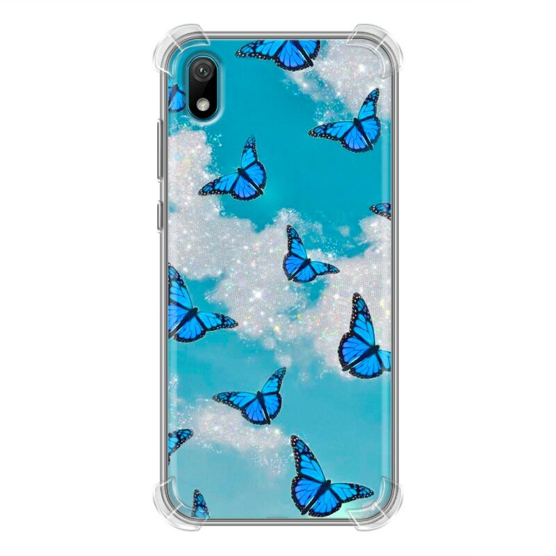 Дизайнерский силиконовый чехол для Хуавей Y5 2019 / Huawei Y5 2019 Бабочки принт