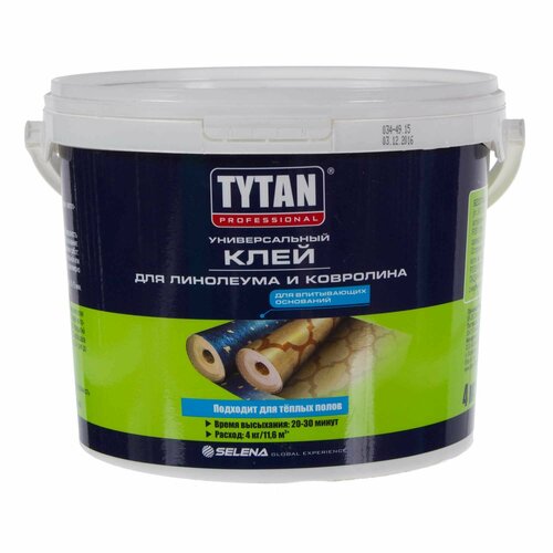 Клей универсальный для линолеума и ковролина Tytan 4 кг 2346₽