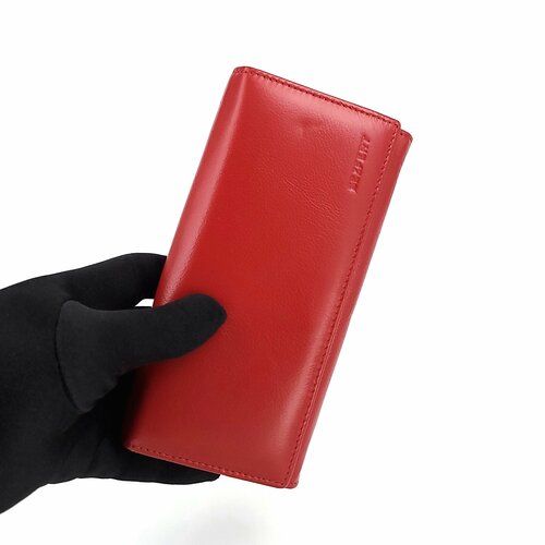 фото Портмоне кожаное портмоне 205946240, фактура гладкая, глянцевая, красный hagust