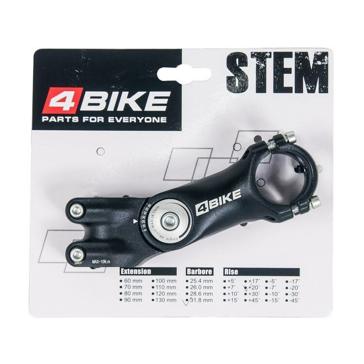 4BIKE Вынос руля 4BIKE, TDS-D299N, R:0-60°, D:31.8мм (105 мм)