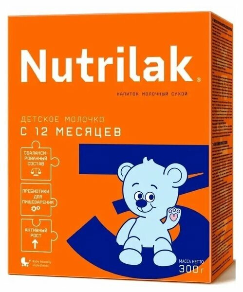 Смесь Nutrilak 3, с 12 месяцев, 300 г