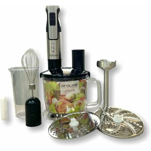 Блендерный набор от фирмы Proliss - это поистине стильный и функциональный помощник на вашей кухне вы почувствуете себя уверенней В комплекте с блендером идут две насадочки для взбивания и ещё насадочка-блендер 8 скоростей режим turbo 444700₽