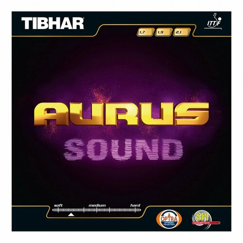 фото Накладка для настольного тенниса tibhar aurus sound, black, 2.1