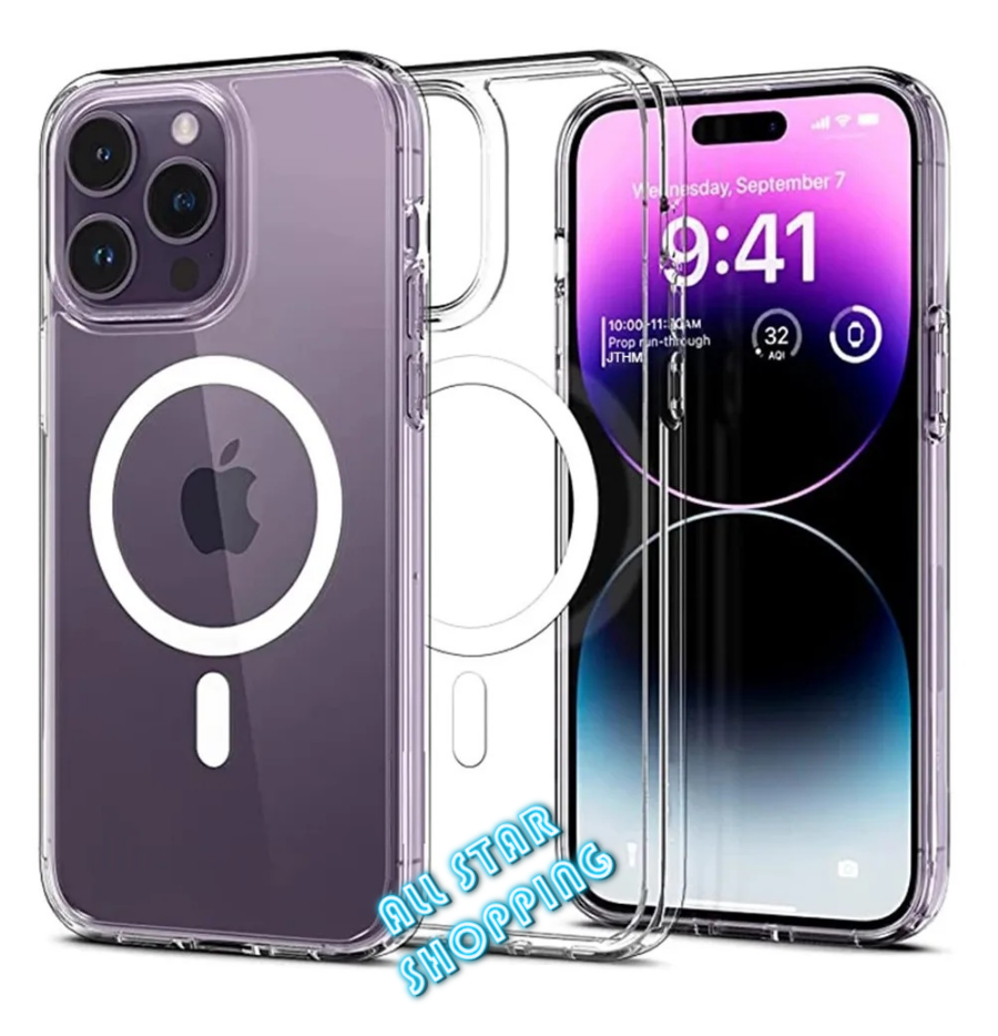 фото Чехол силиконовый для iPhone 14 Pro, прозрачный кейс, Clear Case, magnetic