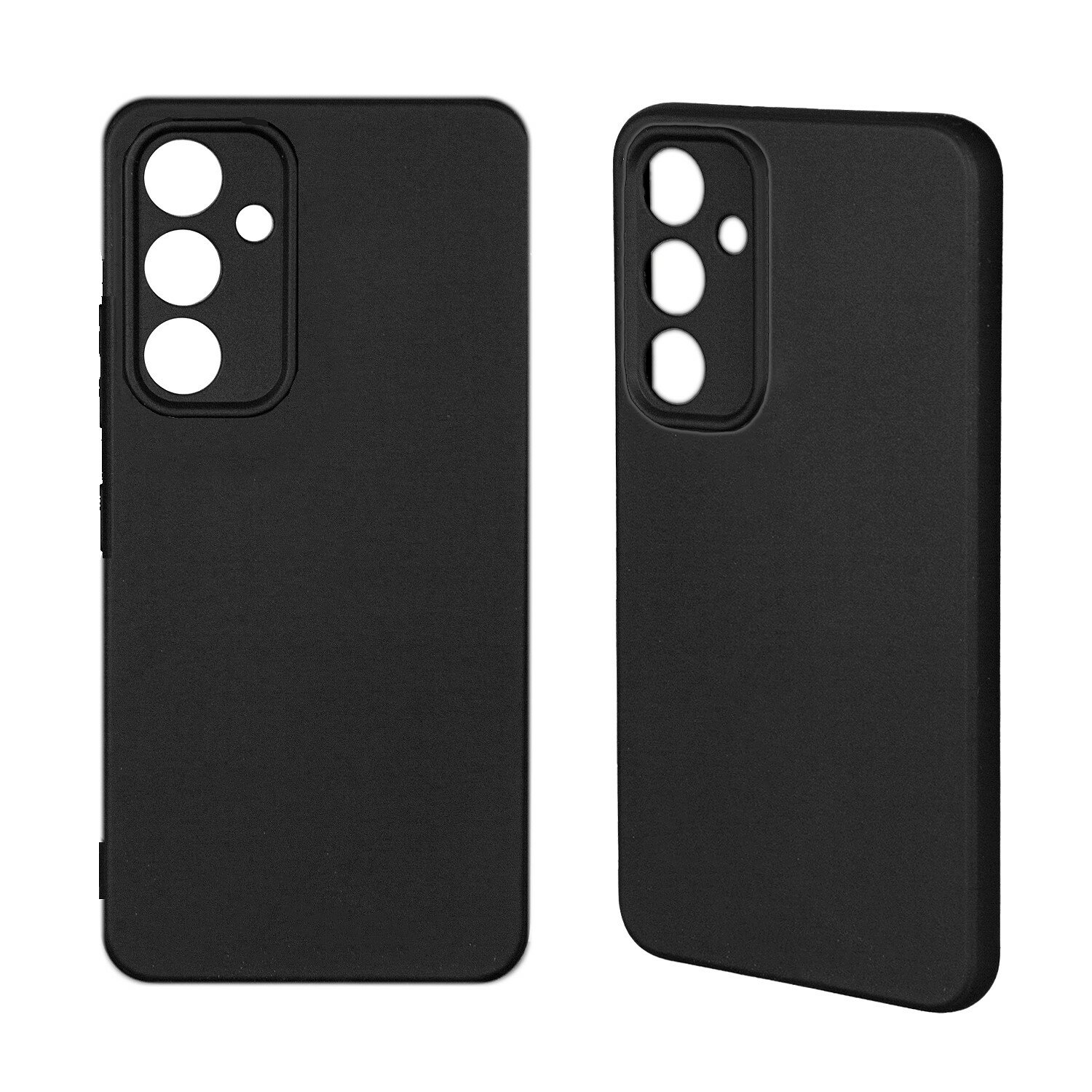 Силиконовый чехол для Samsung A54 с защитой камеры / на Самсунг А54 черный, с выступом для защиты камеры