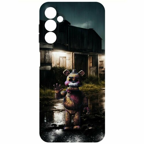 Чехол-накладка Krutoff Soft Case фнаф (FNAF) - Фредди под дождем для Samsung Galaxy A14 4G (A145) черный чехол накладка krutoff soft case фнаф fnaf фредди под дождем для samsung galaxy a25 5g a256 черный