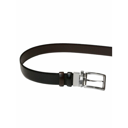 фото Ремень petek 1855, размер 130, черный, коричневый