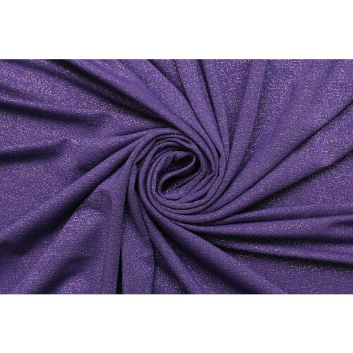 Ткань Трикотаж стрейч с люрексом фиолетовый, ш165см, 0,5 м ткань трикотаж фиолетовый с люрексом
