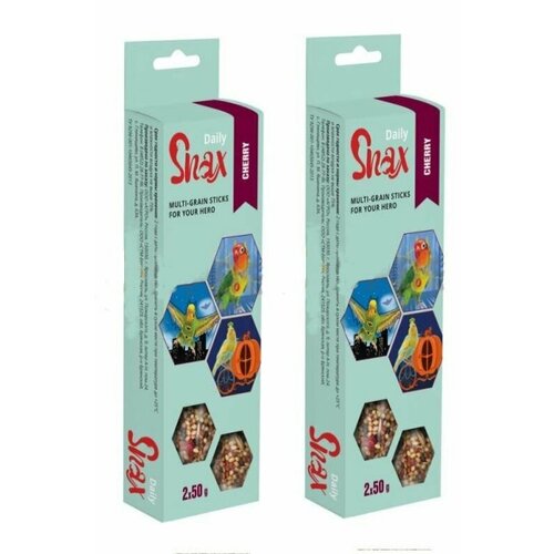 Палочки Snax Daily для птиц с вишней, 100 г х 2 упаковки