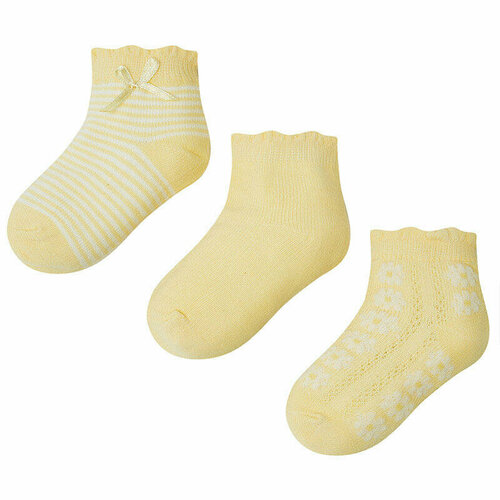 Носки Mayoral 3 пары, размер 22-24 (2 года), желтый