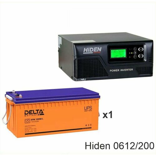 ИБП Hiden Control HPS20-0612 + Delta DTM 12200 L аккумулятор тяговый delta dtm 12200 i 12в 200 ач agm