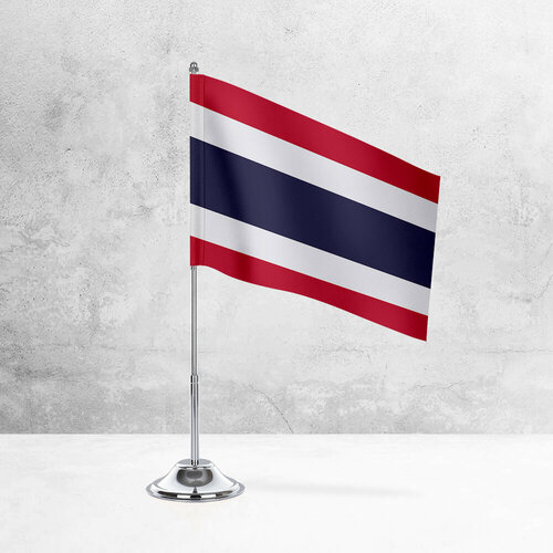 Настольный флаг Таиланда на металлической подставке под серебро