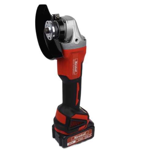 Машина шлифовальная угловая аккумуляторная Krotof UAG-21125BL 4 скорости уровень заряда два АКБ диск 125 мм болгарка шлифмашина от аккумулятора кротоф 729000₽
