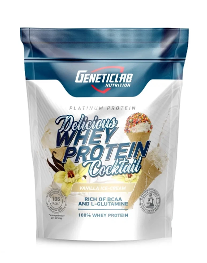 Geneticlab Delisiuos Whey Protein Coctail 900 г Ваниль