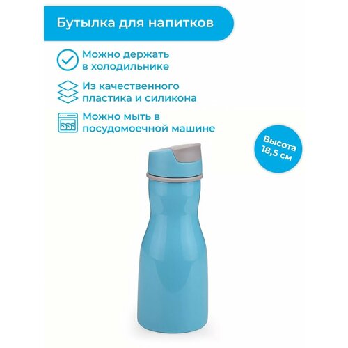 Бутылка для воды для безалкогольных напитков Tescoma Purity 500 мл пластик синий 1523₽