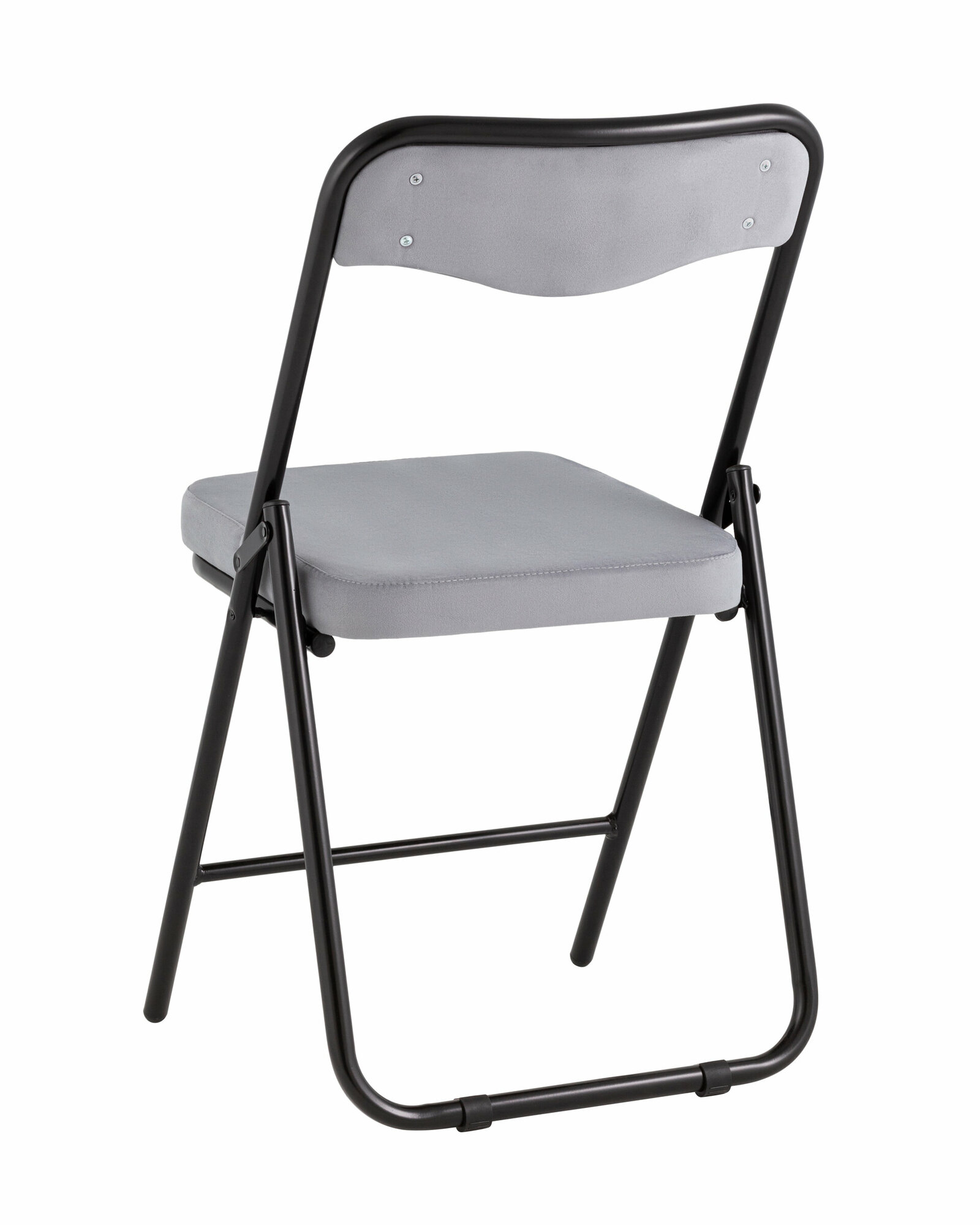 Складной стул Джонни экокожа черный каркас металлик Hoff - фото №3