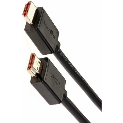 Кабель HDMI 5м VCOM Telecom TCG215F-5M круглый черный кабель hdmi 5м telecom tcg200mf 5m круглый черный
