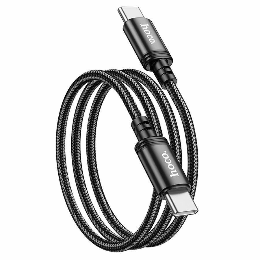 Кабель USB-C HOCO X89 Wind Type-C - Type-C, 60W, 1 м, черный — фото 1