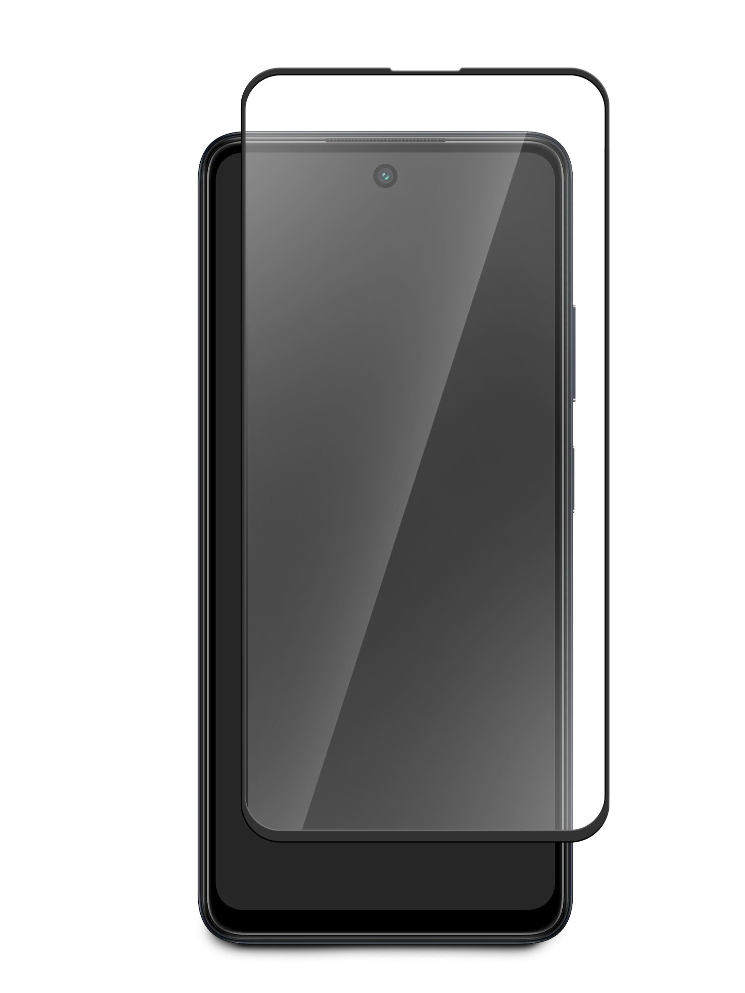 Защитное стекло для ITEL P55 (Ител П55) на экран, черная рамка с олеофобным покрытием полноэкранное Full Glue, Brozo