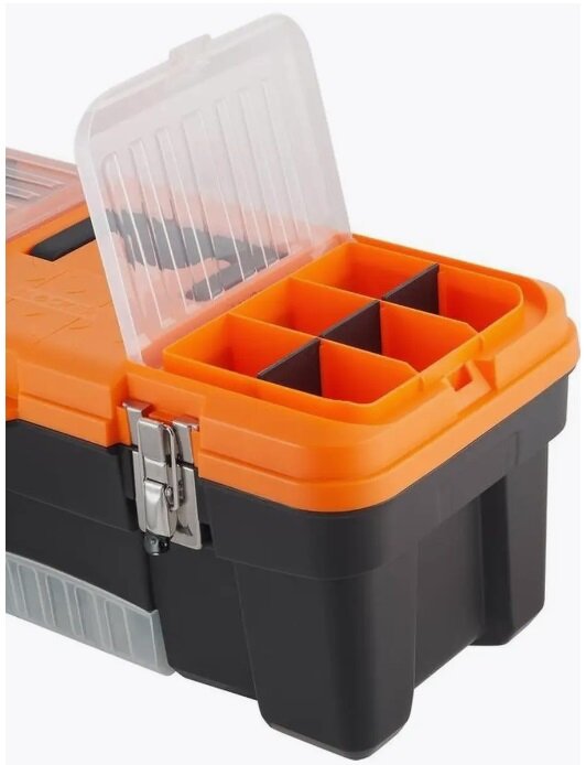 Ящик для инструментов "Blocker "Expert 22" с металлическим замком (черный/оранжевый) BR3932ЧРОР