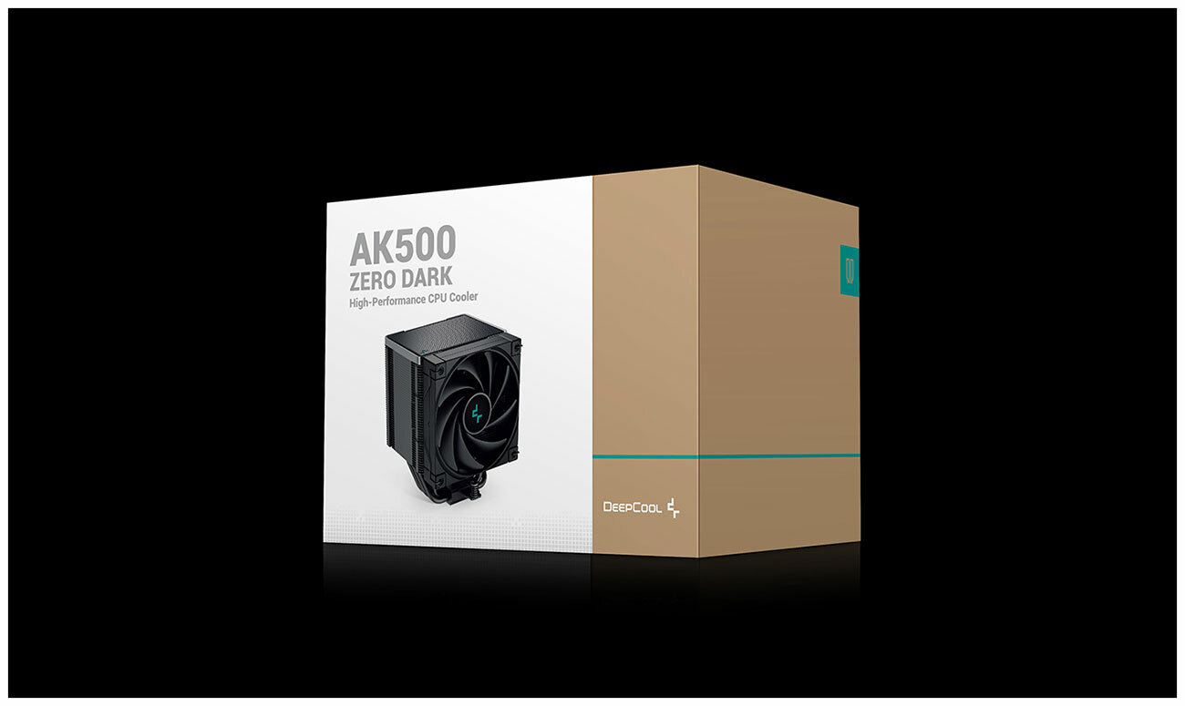 Кулер для процессора DEEPCOOL AK500 ZERO DARK LGA20XX/1700/1200/115X/AM5/AM4 (9шт/кор, TDP 240W, PWM, Fan 120mm, 5 тепл. Трубок, Copper Base, черный) RET (AK500 ZERO DARK) - фото №11