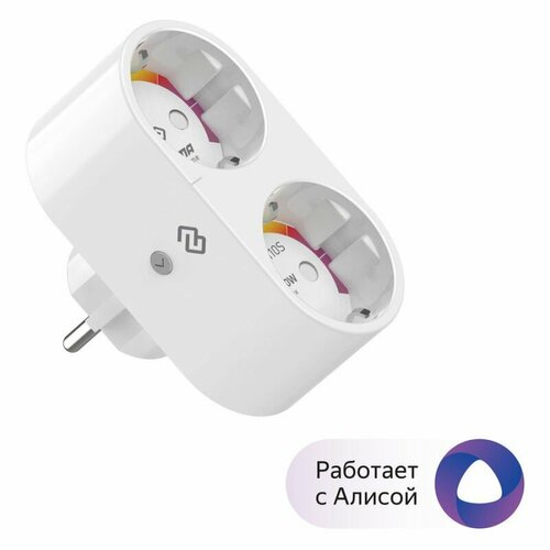 Умная розетка Digma DiPlug 110S EU Wi-Fi белый 2300₽