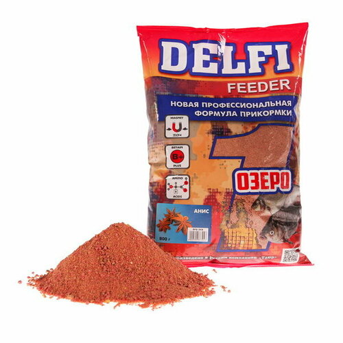 Прикормка DELFI Feeder, озеро, анис, 800 г