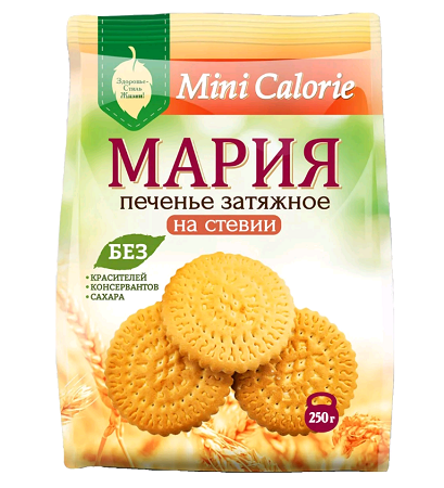 Печенье Mini Calorie Мария на стевии, 250 г