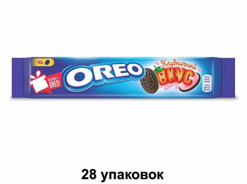 Oreo Печенье Клубничный вкус, 95 г, 28 уп