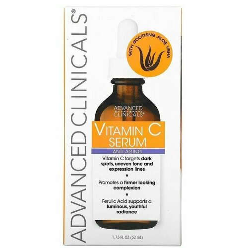 Advanced Clinicals, Vitamin C Serum, Антивозрастная сыворотка с витамином C, 52 мл