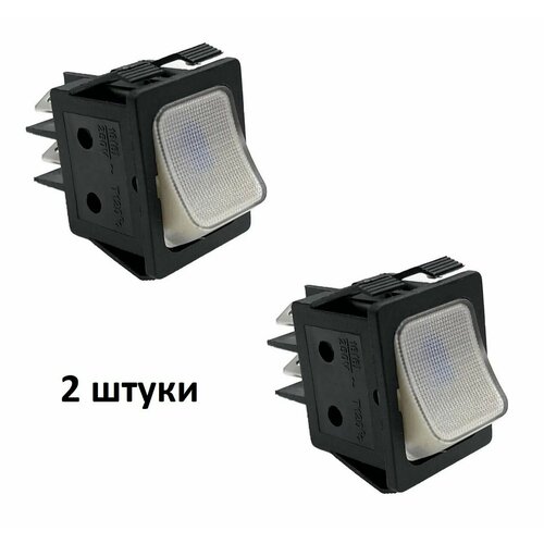 Выключатель-кнопка с подсветкой белый для NUOVA SIMONELLI Appia комплект 2 шт 1050₽