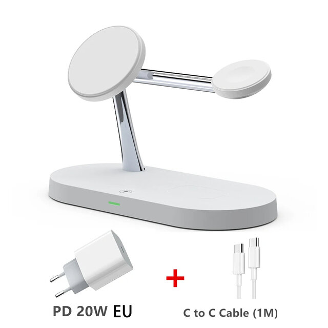 Беспроводное зарядное устройство 3 в 1 для iPhone White
