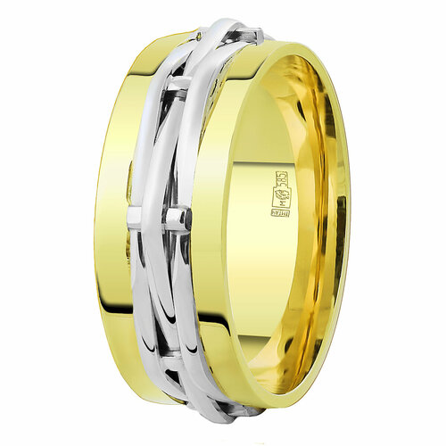 Кольцо обручальное Юверос, золото, 585 проба, размер 18.5