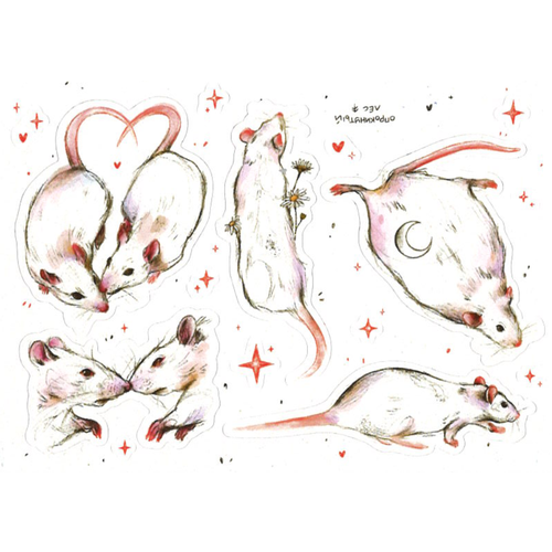 Мини-стикерпак «Крысята»