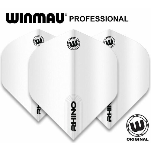 Оперения 3шт для Дартс Winmau Rhino Long Life (6905.116) White. Оперения для дротиков. таблица окончаний игр x01 в дартс pdc official checkout table