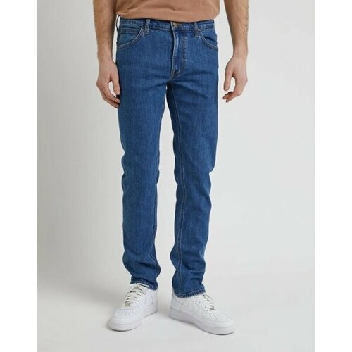 Джинсы классические Lee, размер 31/32, голубой джинсы lee завышенная посадка стрейч размер 32 31 голубой