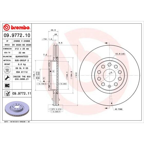 Тормозной диск Brembo - фото №11