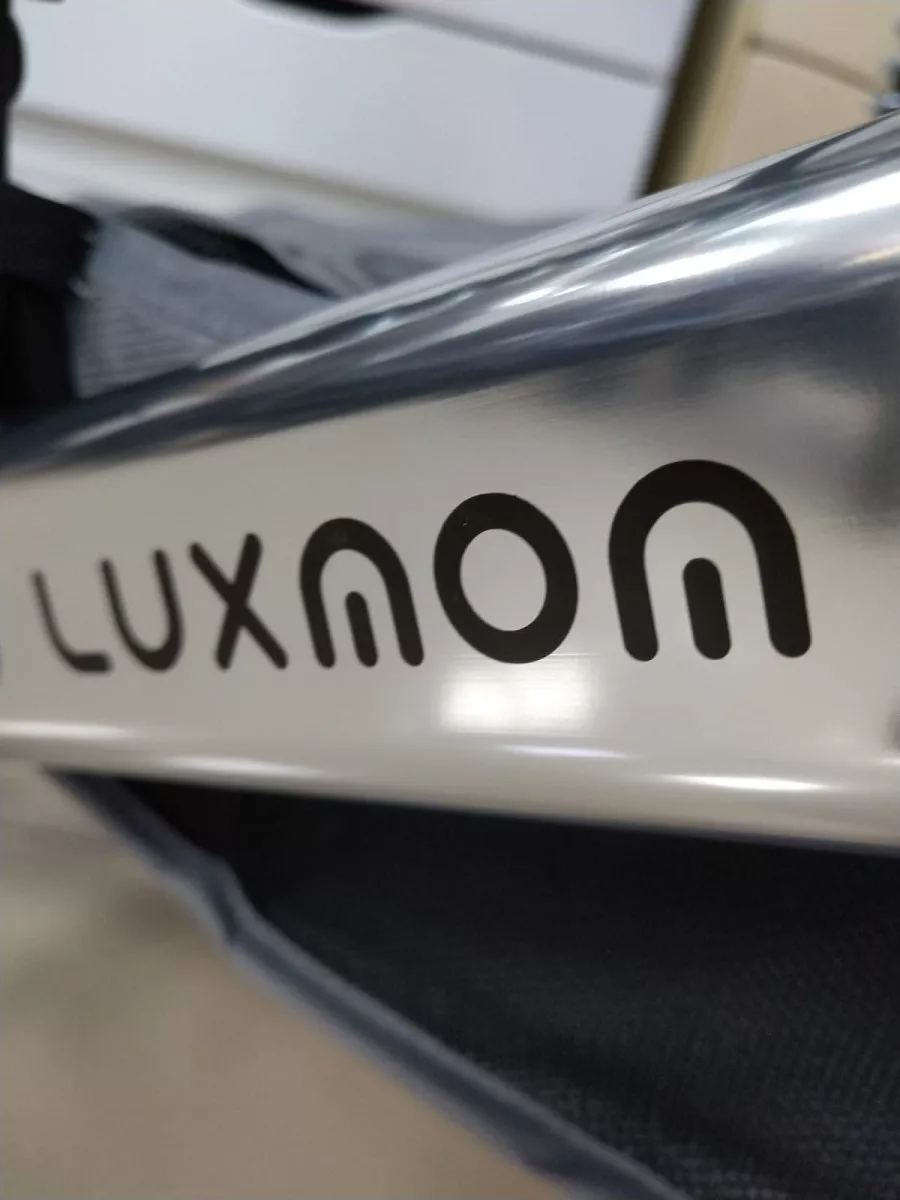 Детская коляска-трансформер 2 в 1 Luxmom 510, серый/серебристая рама